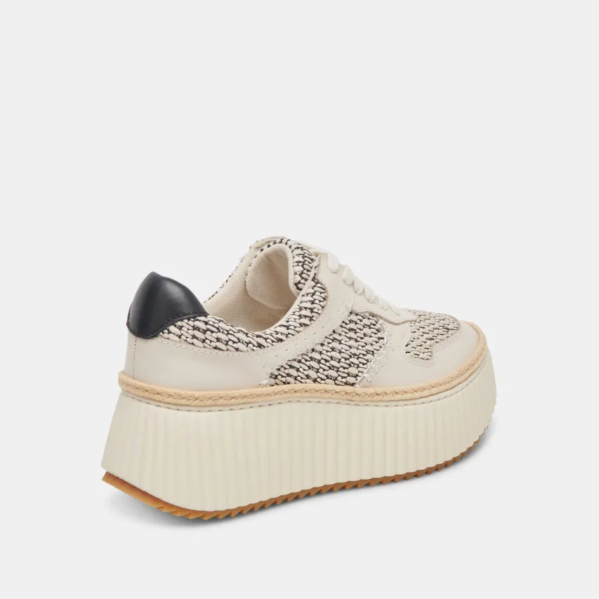 DANDI SNEAKERS BLACK NATURAL RAFFIA^Dolce Vita Online