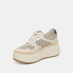 DANDI SNEAKERS BLACK NATURAL RAFFIA^Dolce Vita Online