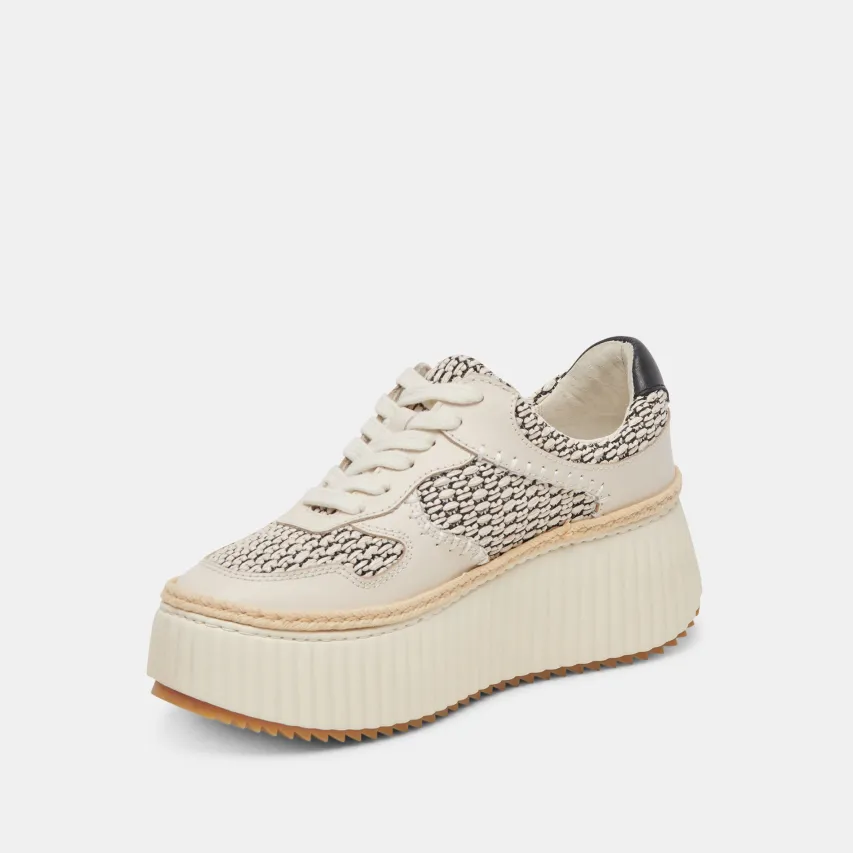 DANDI SNEAKERS BLACK NATURAL RAFFIA^Dolce Vita Online