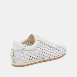 DANIE EYELET PERF SNEAKERS TRUE WHITE LEATHER^Dolce Vita Hot
