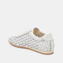 DANIE EYELET PERF SNEAKERS TRUE WHITE LEATHER^Dolce Vita Hot