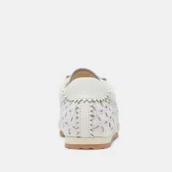 DANIE EYELET PERF SNEAKERS TRUE WHITE LEATHER^Dolce Vita Hot