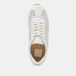 DANIE EYELET PERF SNEAKERS TRUE WHITE LEATHER^Dolce Vita Hot