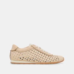 DANIE EYELET PERF SNEAKERS LT NATURAL RAFFIA^Dolce Vita Fashion