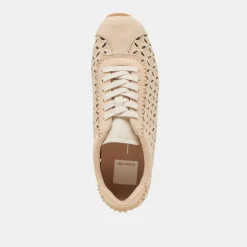 DANIE EYELET PERF SNEAKERS LT NATURAL RAFFIA^Dolce Vita Fashion