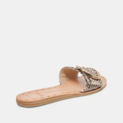 DANNA SANDALS BLACK WHITE EMBOSSED SNAKE^Dolce Vita Hot