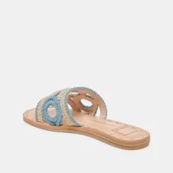 DANY SANDALS BLUE MULTI RAFFIA^Dolce Vita Online