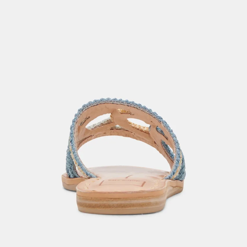 DANY SANDALS BLUE MULTI RAFFIA^Dolce Vita Online