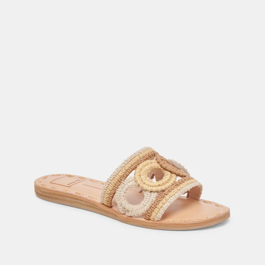 DANY SANDALS NATURAL MULTI RAFFIA^Dolce Vita New