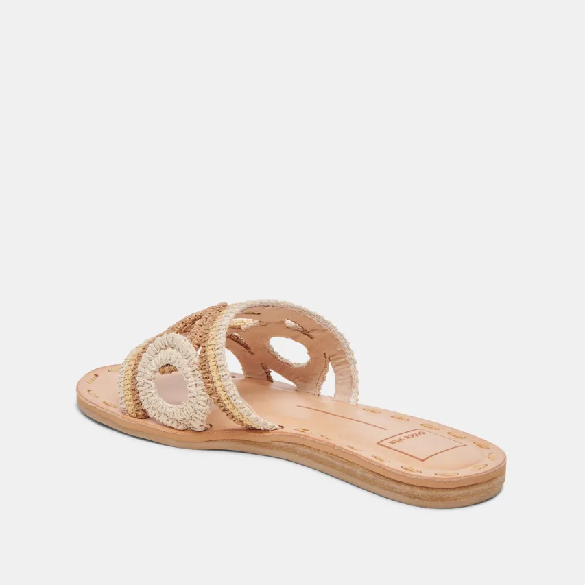 DANY SANDALS NATURAL MULTI RAFFIA^Dolce Vita New