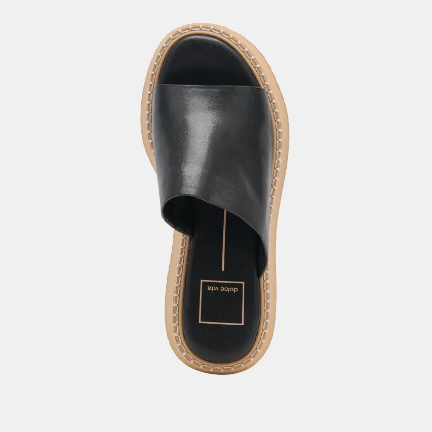 DARCEL SANDALS BLACK LEATHER^Dolce Vita Outlet