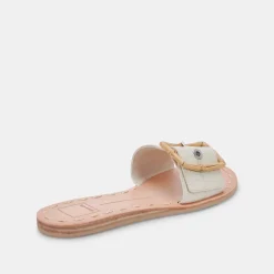 DASA SANDALS EGGSHELL EMBOSSED LEATHER^Dolce Vita Outlet