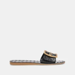 DASA SANDALS NOIR EMBOSSED LEATHER^Dolce Vita Sale