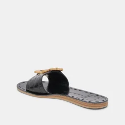 DASA SANDALS NOIR EMBOSSED LEATHER^Dolce Vita Sale