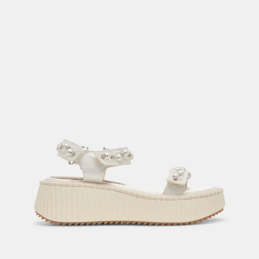 DEBRA PEARL SANDALS VANILLA PEARLS^Dolce Vita Best
