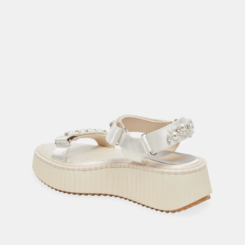 DEBRA PEARL SANDALS VANILLA PEARLS^Dolce Vita Best