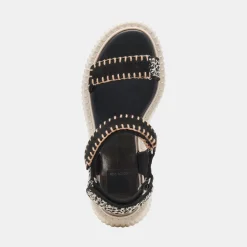 DEBRA SANDALS BLACK WHITE NUBUCK^Dolce Vita Clearance