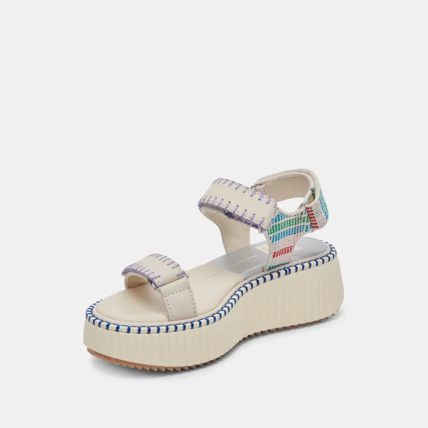 DEBRA SANDALS IVORY MULTI NUBUCK^Dolce Vita New