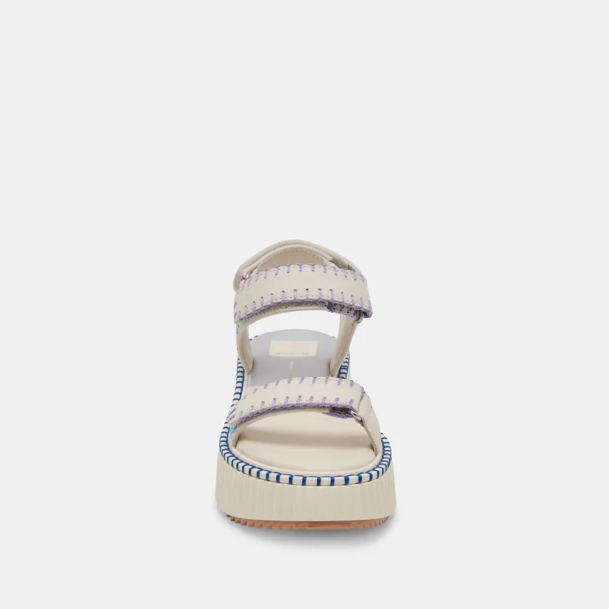 DEBRA SANDALS IVORY MULTI NUBUCK^Dolce Vita New