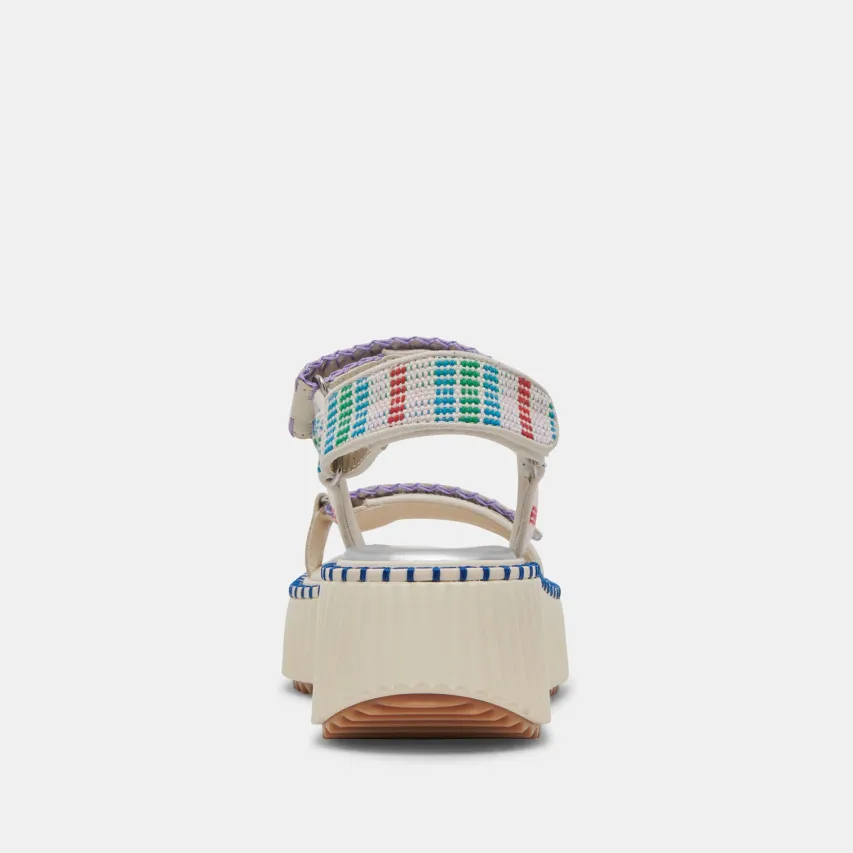 DEBRA SANDALS IVORY MULTI NUBUCK^Dolce Vita New