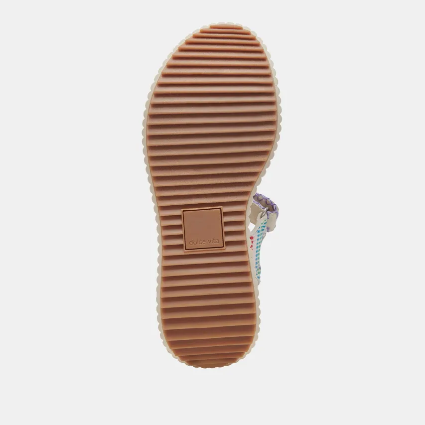 DEBRA SANDALS IVORY MULTI NUBUCK^Dolce Vita New