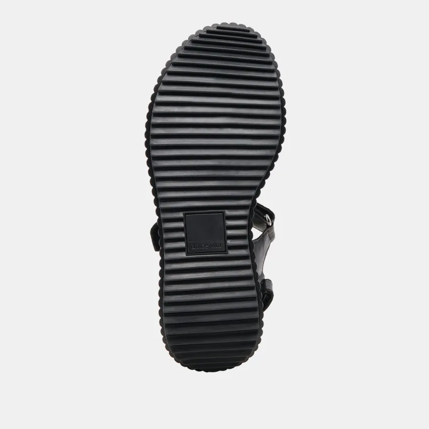 DEBRA SANDALS MIDNIGHT EMBOSSED LEATHER^Dolce Vita Best