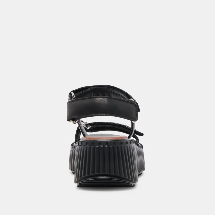 DEBRA SANDALS MIDNIGHT EMBOSSED LEATHER^Dolce Vita Best