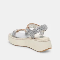 DEBRA SANDALS SILVER DISTRESSED LEATHER^Dolce Vita Clearance