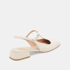 DEIDRA FLATS CREAM LEATHER^Dolce Vita Fashion
