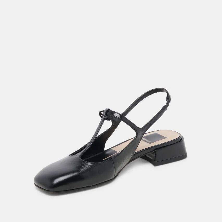 DEIDRA FLATS MIDNIGHT CRINKLE PATENT LEATHER^Dolce Vita Outlet