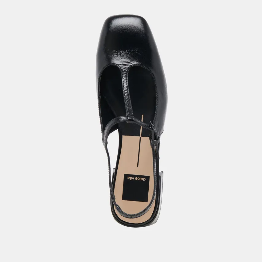 DEIDRA FLATS MIDNIGHT CRINKLE PATENT LEATHER^Dolce Vita Outlet