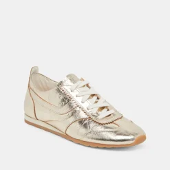DELANY SNEAKERS LIGHT GOLD CRINKLE PATENT^Dolce Vita Best