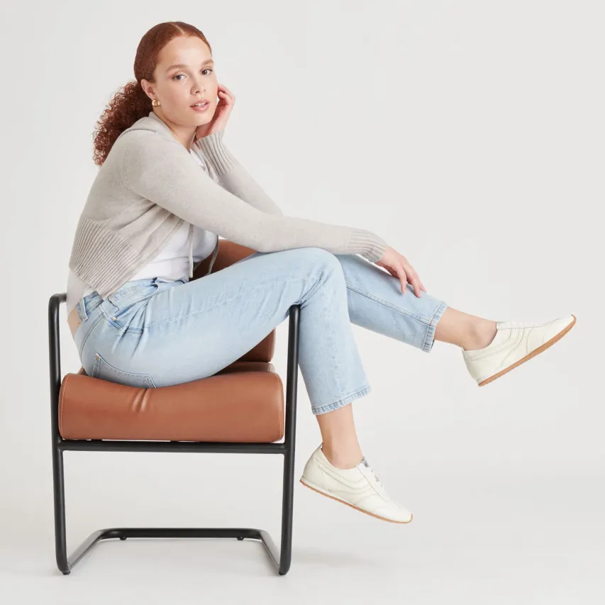 DELANY SNEAKERS OFF WHITE LEATHER^Dolce Vita Fashion
