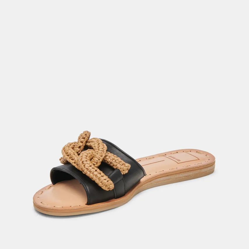 DESA SANDALS BLACK LEATHER^Dolce Vita Discount