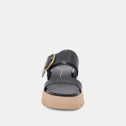 DEX SANDALS BLACK LEATHER^Dolce Vita New