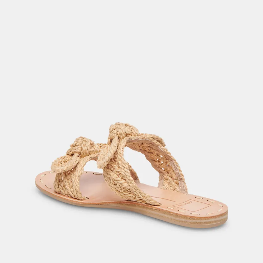 DINAH WIDE SANDALS LT NATURAL RAFFIA^Dolce Vita Sale