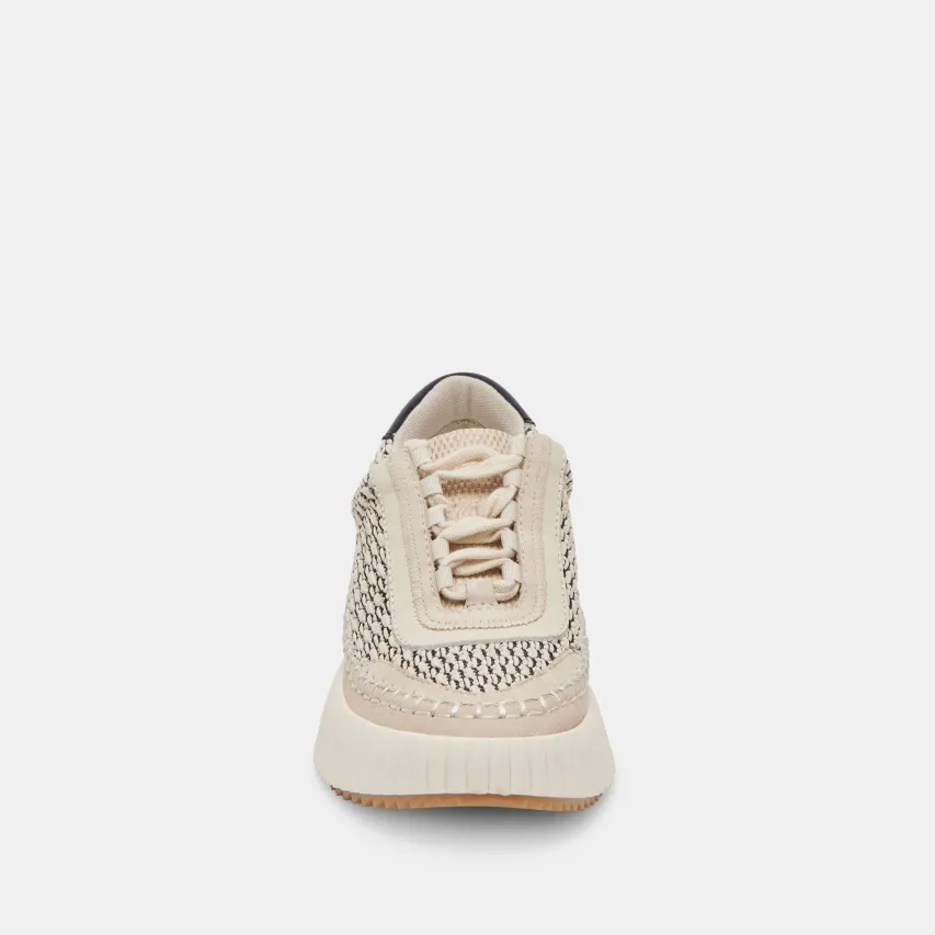 DOLEN SNEAKERS BLACK NATURAL RAFFIA^Dolce Vita Outlet