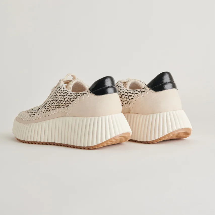 DOLEN SNEAKERS BLACK NATURAL RAFFIA^Dolce Vita Outlet