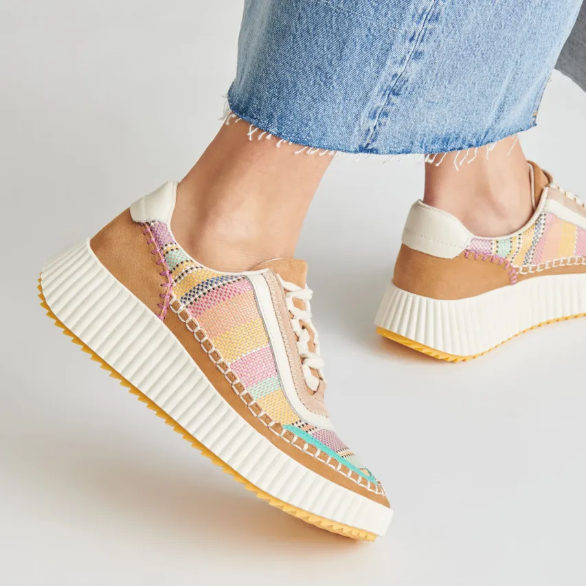 DOLEN SNEAKERS TAN MULTI RAFFIA^Dolce Vita Outlet