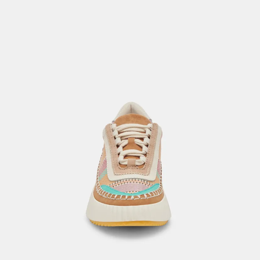 DOLEN SNEAKERS TAN MULTI RAFFIA^Dolce Vita Outlet