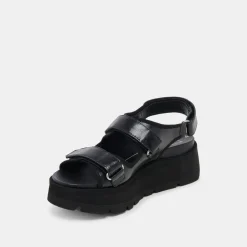 DUBAI SANDALS MIDNIGHT CRINKLE PATENT^Dolce Vita Outlet