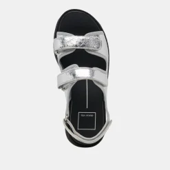 DUBAI SANDALS SILVER DISTRESSED LEATHER^Dolce Vita Outlet