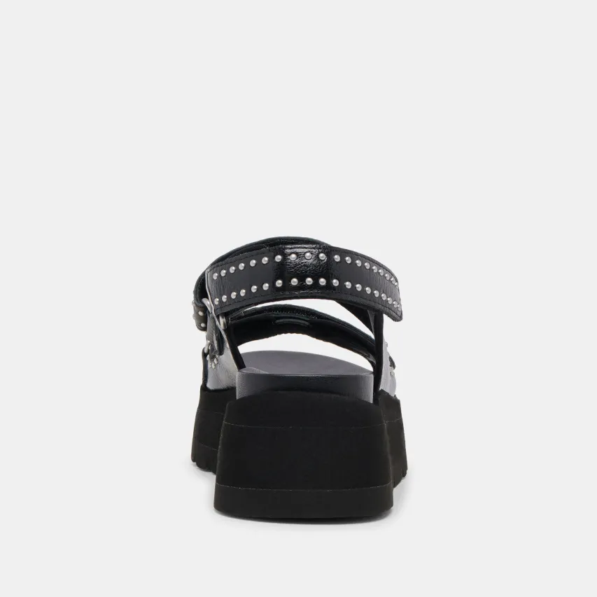 DUBAI STUD SANDALS MIDNIGHT CRINKLE PATENT^Dolce Vita Sale