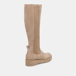 EAMON H2O WIDE CALF BOOTS ALMOND SUEDE^Dolce Vita New