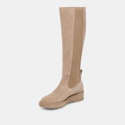 EAMON H2O WIDE CALF BOOTS ALMOND SUEDE^Dolce Vita New