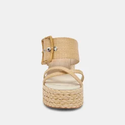 EDWINA HEELS LT NATURAL RAFFIA^Dolce Vita Best