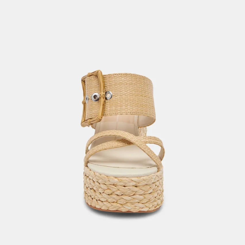 EDWINA HEELS LT NATURAL RAFFIA^Dolce Vita Best