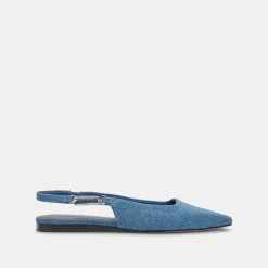 ELLEY FLATS BLUE DENIM^Dolce Vita Fashion