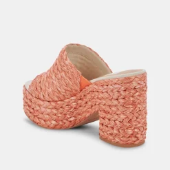 ELORA HEELS ORANGE RAFFIA^Dolce Vita Outlet