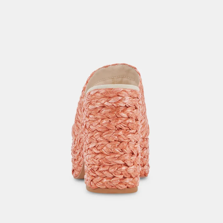 ELORA HEELS ORANGE RAFFIA^Dolce Vita Outlet